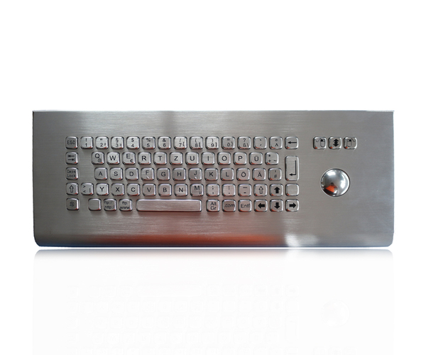 K-TEK-A343-MTB-MDT-DWP Wall mountable metal keyboard with trackball