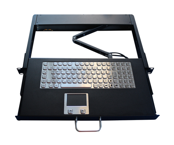 K-TEK-A320KP-FN-A83TP vandal proof industrial rugged drawer keyboard