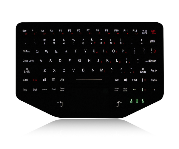 K-TEK-M284TP-FP-FN-BL silicone keyboard with finger print reader function