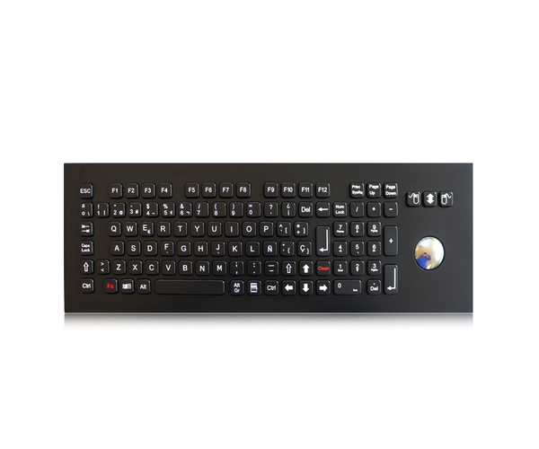 K-TEK-A420-OTB-KP-FN-BT-DWP stainless steel industrial black metal keyboard
