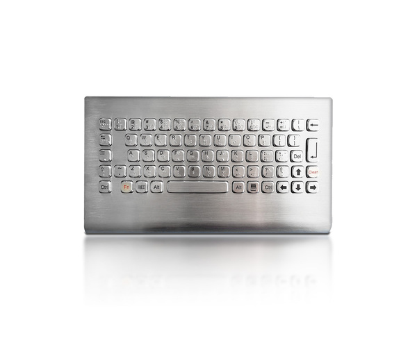 K-TEK-A272-MDT-DWP wall mountable metal braille keyboard