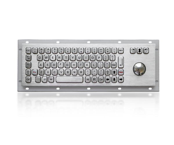 K-TEK-A343-MTB-DWP industrial keyboard with trackball